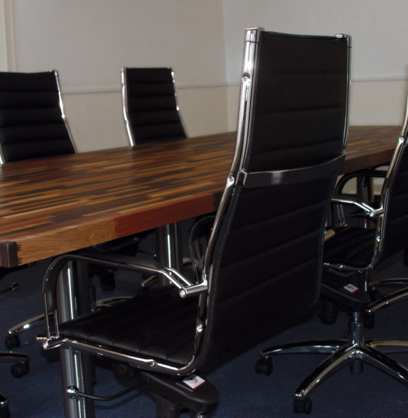 Scaun managerial negru birou Torino tapitat piele ecologica / baza otel cromat, OC00080BL - Kokoon [11]