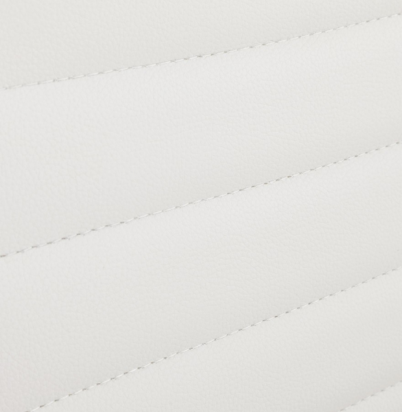 Scaun managerial alb piele ecologica Relik, design modern ergonomic detalii otel crom, OC00350WH - Kokoon [9]