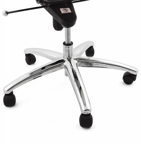 Scaun managerial alb piele ecologica Relik, design modern ergonomic detalii otel crom, OC00350WH - Kokoon [15]