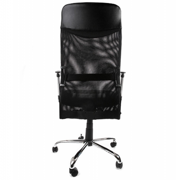 Scaun modern birou Cambridge negru tapitat piele ecologica, spatar mesh, OC00120BL - Kokoon [3]
