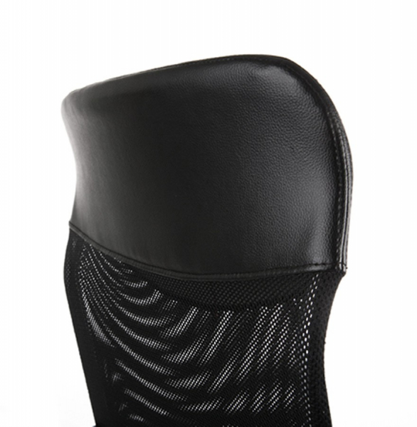 Scaun modern birou Cambridge negru tapitat piele ecologica, spatar mesh, OC00120BL - Kokoon [9]