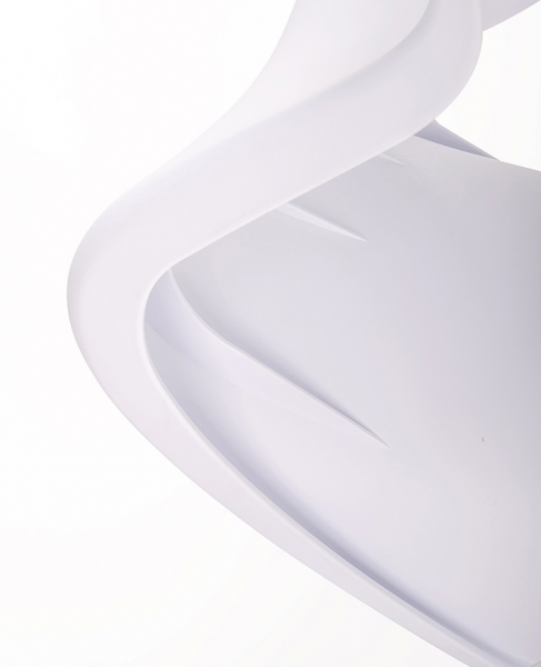 Scaun modern de design Mario, alb/negru, polipropilenă, C1074.WHITE - King [3]