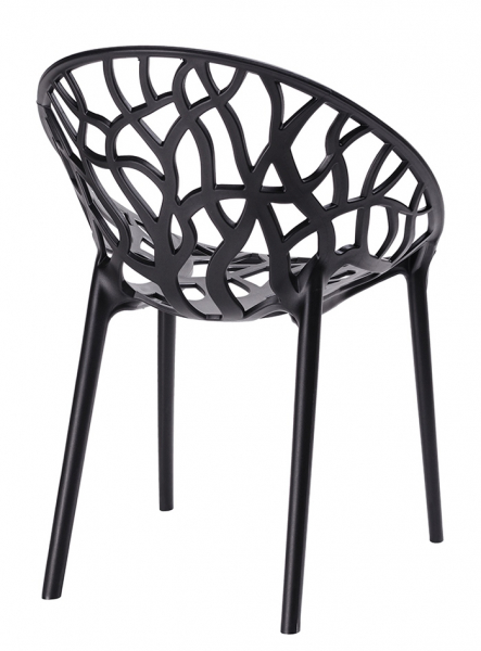 Scaun modern design Lines alb/negru, polipropilena, C1024.BLACK - King [2]