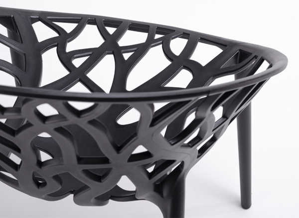 Scaun modern design Lines alb/negru, polipropilena, C1024.BLACK - King [3]
