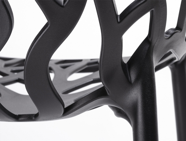 Scaun modern design Lines alb/negru, polipropilena, C1024.BLACK - King [4]