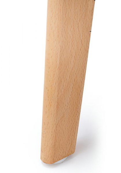 Scaun modern in stil clasic Kasper cu spatar rotunjit, picioare lemn masiv/polipropilena, piele ecologica, PW801.BLACK - King [6]