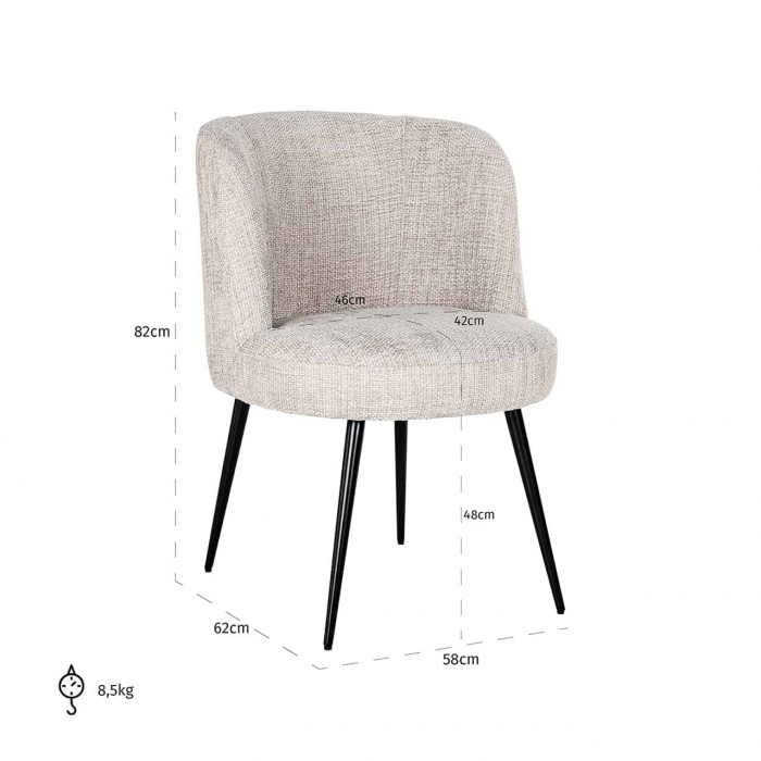 Scaun Morton renegade natural (Renegade Natural 01), S4592 NATURAL RENEGADE - Richmond Interiors [5]