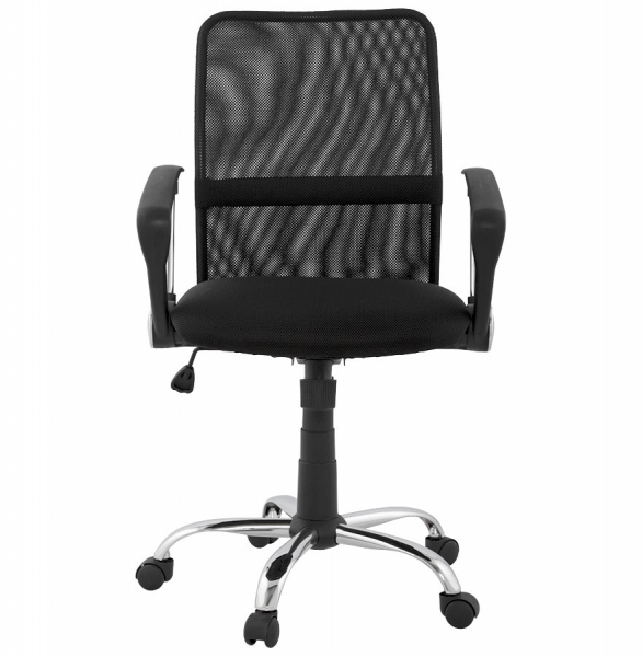Scaun birou negru Harvard spatar mesh, picioare metal crom, OC00160BL - Kokoon [2]