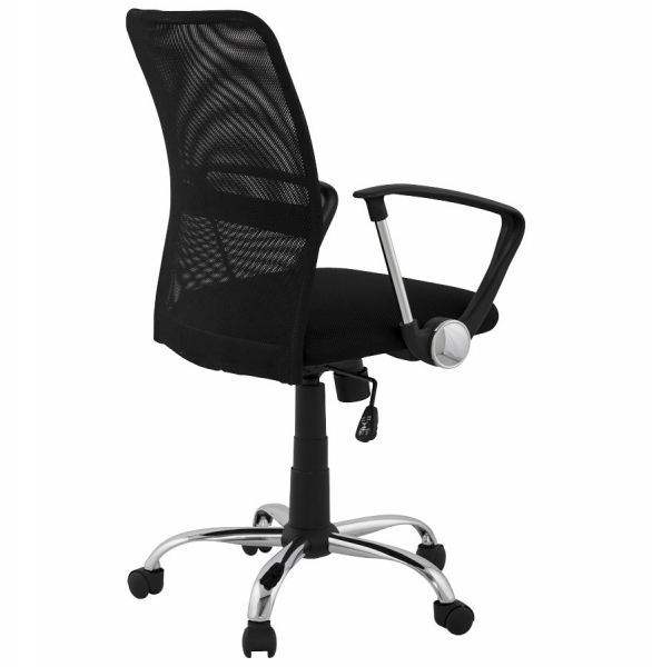Scaun birou negru Harvard spatar mesh, picioare metal crom, OC00160BL - Kokoon [4]
