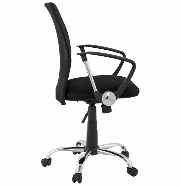 Scaun birou negru Harvard spatar mesh, picioare metal crom, OC00160BL - Kokoon [3]