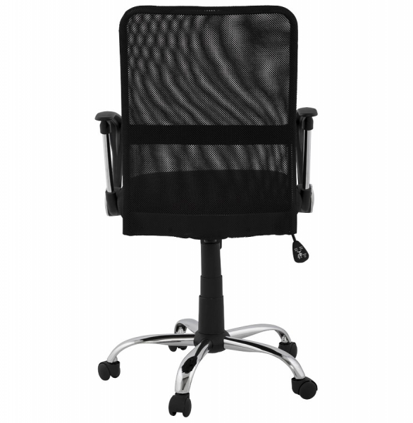 Scaun birou negru Harvard spatar mesh, picioare metal crom, OC00160BL - Kokoon [5]