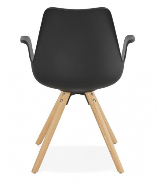 Scaun negru Rio design scandinav, picioare fag, K AC02410BLNA - Kokoon [2]
