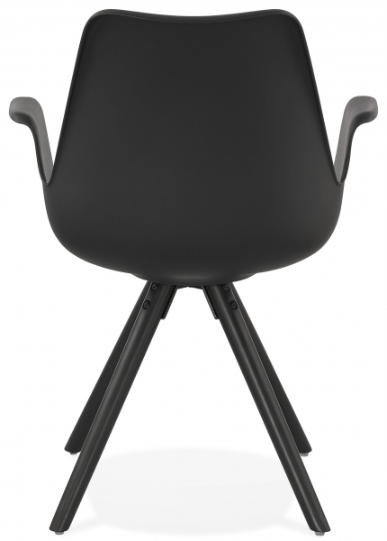Scaun negru Rio design scandinav, picioare negre lemn, AC02700BLBL - Kokoon [2]