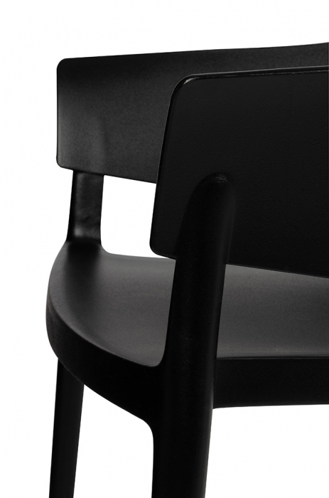 Scaun Omar Negru- Minimalist - Polipropilena, 353-APP - King [7]