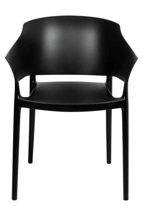 Scaun Omar Negru- Minimalist - Polipropilena, 353-APP - King [4]