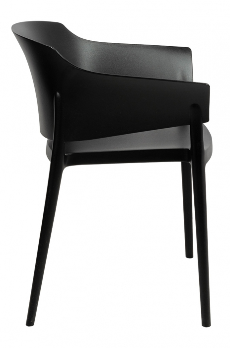 Scaun Omar Negru- Minimalist - Polipropilena, 353-APP - King [2]