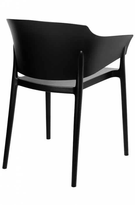 Scaun Omar Negru- Minimalist - Polipropilena, 353-APP - King [3]