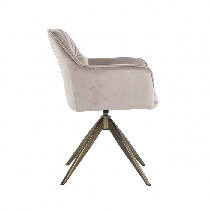 Scaun pivotant Aline kaki catifea ignifugată (FR-Quartz 903 Khaki), S4553 FR KHAKI VELVET - Richmond Interiors [2]