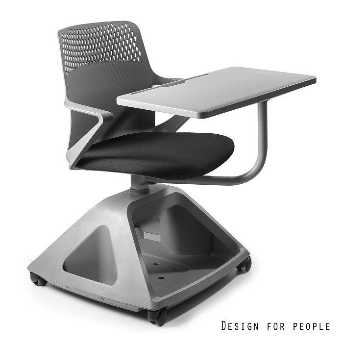 Scaun pivotant mobil cu stand/masuta Rover 2, spatar plastic, sezut material textil diverse culori, baza cu spatiu depozitare, 924G-BL418 - Unique [2]