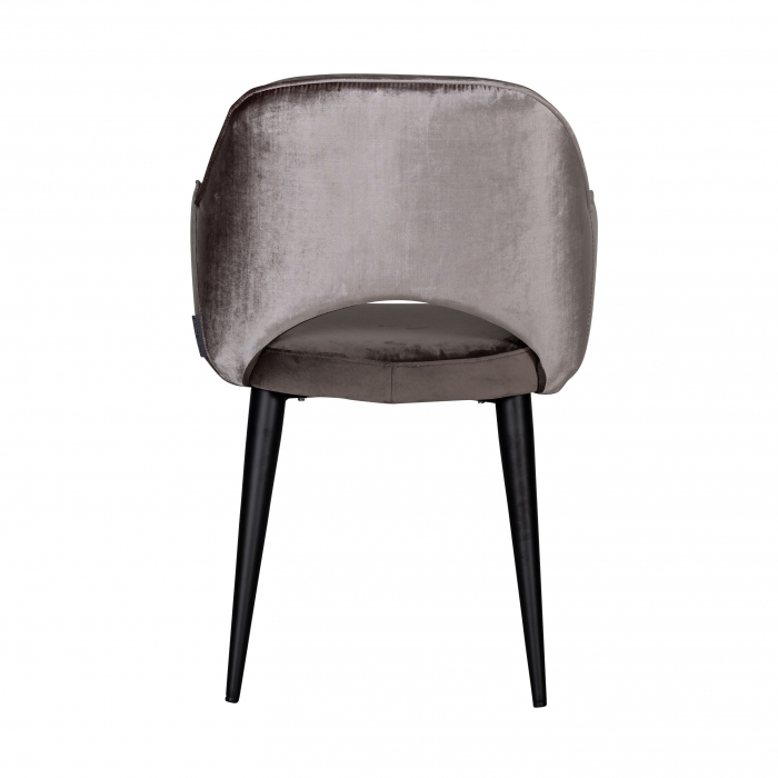 Scaun premium Farru poliester diverse culori si picioare metal negru, cu cotiere, S4483 KHAKI - Richmond Interiors [12]