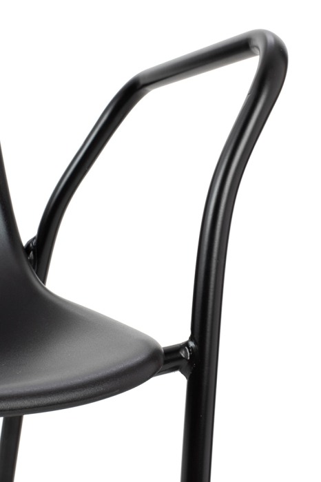 Scaun Resol Arm, Polipropilenă și Metal Negru - King Home [6]