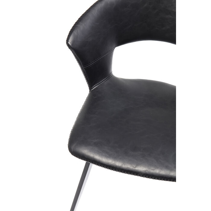 Scaun Reunion 57x52x77 cm, Poliuretan Negru - Kare Design [5]