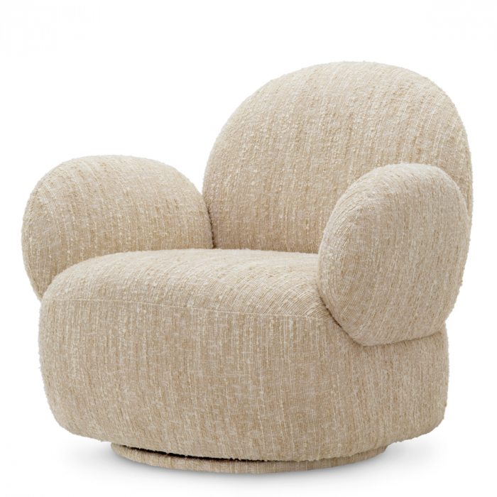   Scaun rotativ Madrone bouclé sonata crem 118834 EICHHOLTZ [1]