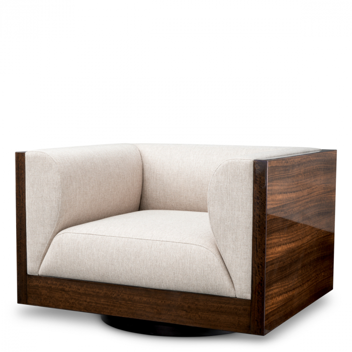   Scaun rotativ Sebastian furnir de eucalipt loki natural 118680 EICHHOLTZ [1]