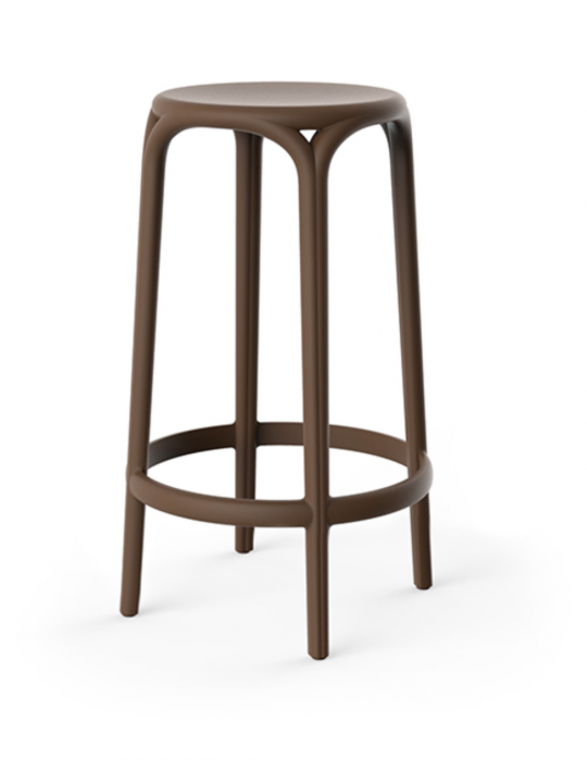 Scaun rotund bar fara brate Brooklin Ø 45x66 cm polipropilena, stil clasic, 65028 - Vondom [2]
