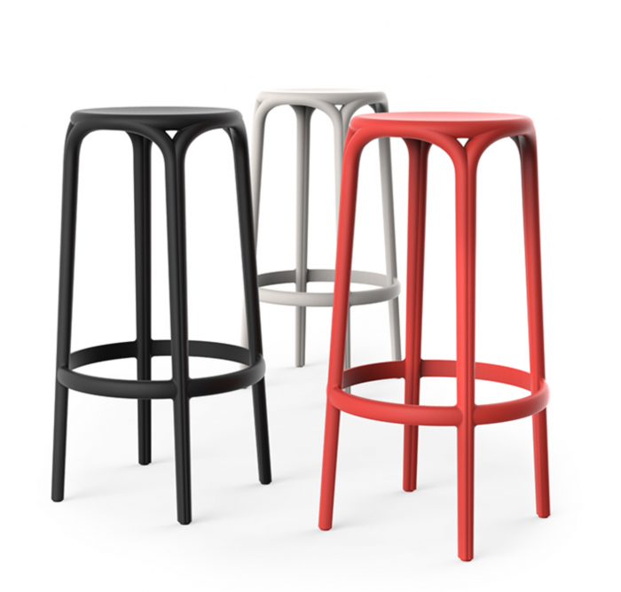Scaun rotund bar fara brate Brooklin Ø 45x76 cm polipropilena, stil clasic, 65027 - Vondom [3]