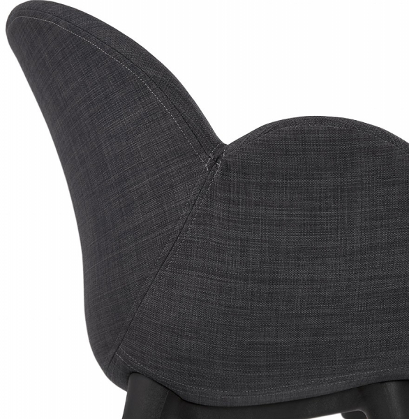 Scaun gri SAGU tapiterie textila, picioare lemn, AC01460DG - Kokoon [8]
