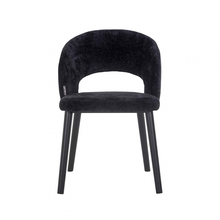 Scaun Savoy chenille negru (Bergen 809 chenille negru), S4560 BLACK CHENILLE - Richmond Interiors [4]