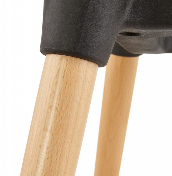 Scaun modern alb cu brate Sitwel stil scandinav, polipropilena / picioare lemn masiv, AC01440WH - Kokoon [10]