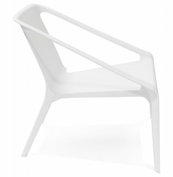 Scaun terasa/piscina alb Soleado Premium forma patrata, polipropilena, AC01500WH - Kokoon [3]