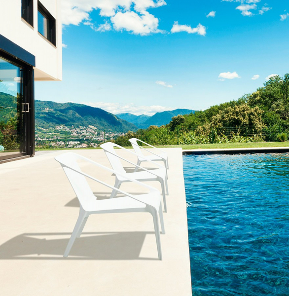 Scaun terasa/piscina alb Soleado Premium forma patrata, polipropilena, AC01500WH - Kokoon [11]
