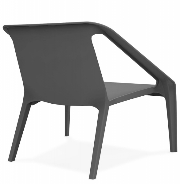 Scaun terasa/piscina gri Soleado premium polipropilena, forma patrata, AC01510DG - Kokoon [4]