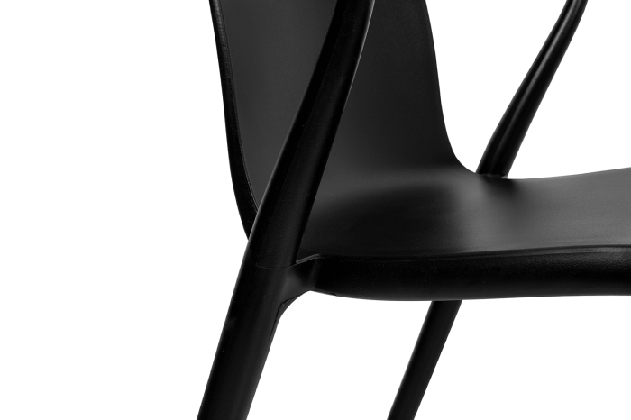 Scaun Sparks 53,5x54x79,5 cm, Polipropilenă Negru - King Home [5]