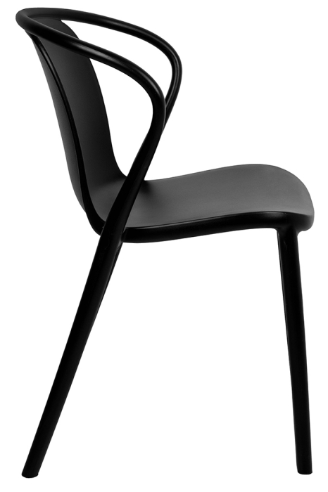 Scaun Sparks 53,5x54x79,5 cm, Polipropilenă Negru - King Home [2]
