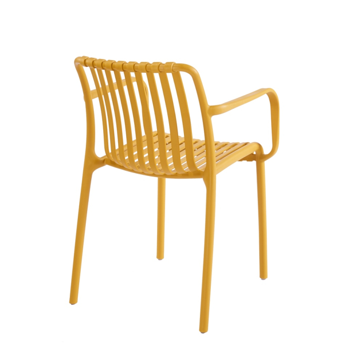Scaun Strips Arm UV 40x40x78 cm, Plastic Galben - King Home [5]