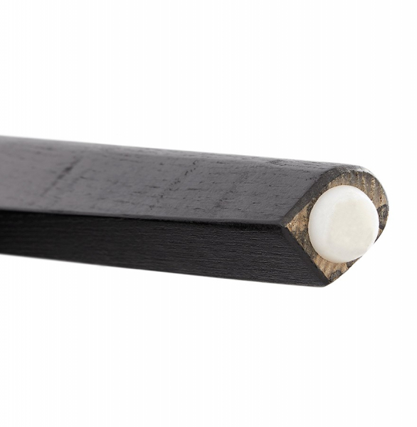 Scaun dining negru tapitat Takion Premium, material textil / picioare negre lemn masiv, AC01250BL - Kokoon [11]