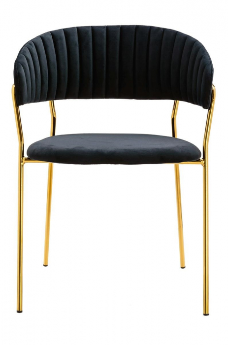 Scaun tapitat velur diverse culori Becci Premium, picioare aurii metal, KH121100121.4 - King [32]