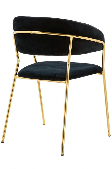 Scaun tapitat velur diverse culori Becci Premium, picioare aurii metal, KH121100121.4 - King [30]