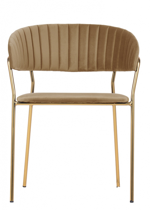 Scaun tapitat velur diverse culori Becci Premium, picioare aurii metal, KH121100121.4 - King [64]