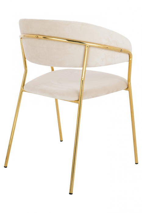 Scaun tapitat velur diverse culori Becci Premium, picioare aurii metal, KH121100121.4 - King [3]