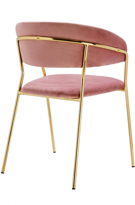 Scaun tapitat velur diverse culori Becci Premium, picioare aurii metal, KH121100121.4 - King [22]