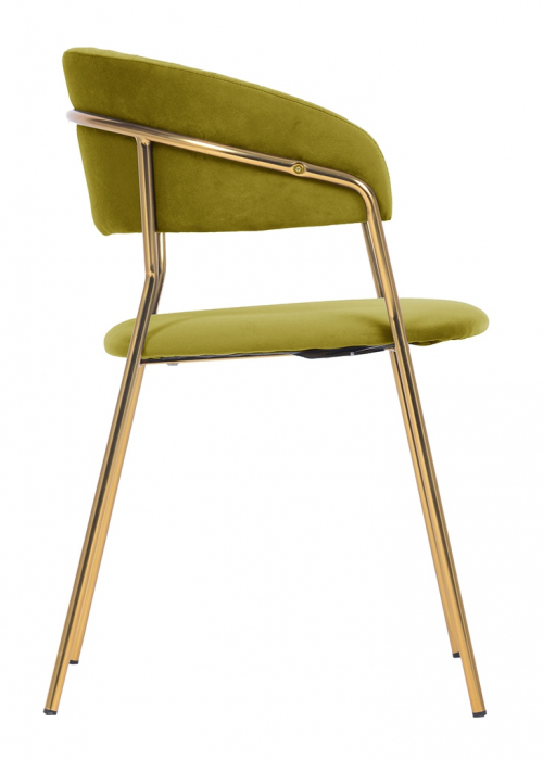 Scaun tapitat velur diverse culori Becci Premium, picioare aurii metal, KH121100121.4 - King [51]