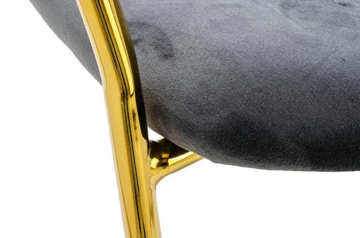Scaun tapitat velur diverse culori Becci Premium, picioare aurii metal, KH121100121.4 - King [49]