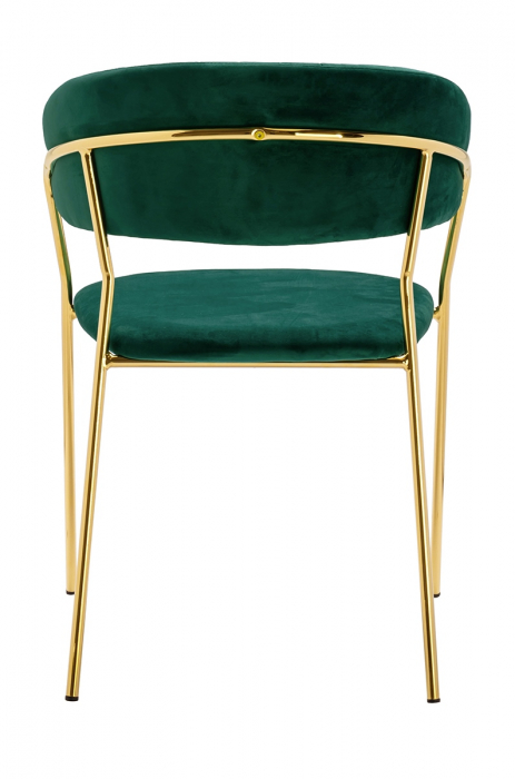 Scaun tapitat velur diverse culori Becci Premium, picioare aurii metal, KH121100121.4 - King [14]