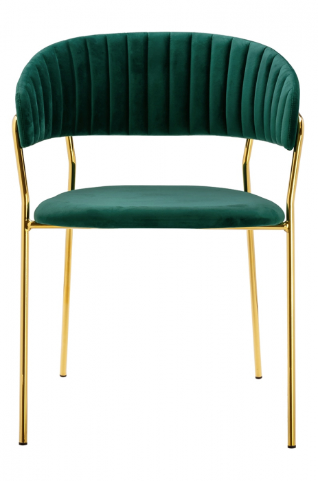 Scaun tapitat velur diverse culori Becci Premium, picioare aurii metal, KH121100121.4 - King [15]