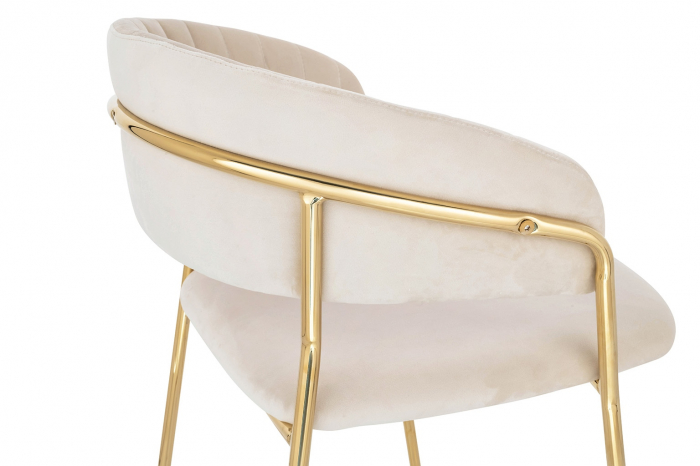 Scaun tapitat velur diverse culori Becci Premium, picioare aurii metal, KH121100121.4 - King [6]